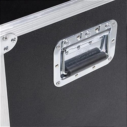 TV Storage Case With Foam Interior For Monitors 46 To 73", Locking Wheels - Black - Image 4