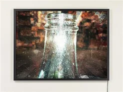 24 X 36 LED Light Box With Hanging Line For Window Displays, Snap Open - Black