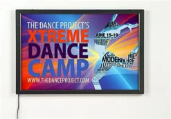 11 X 17 Light Box For Wall, Snap Open, LED Illuminated - Black