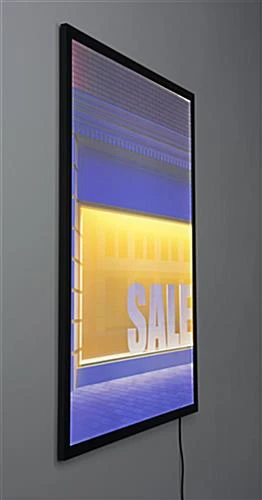 30 X 40 LED Light Box For Wall Mount, Snap Open - Black - Image 5