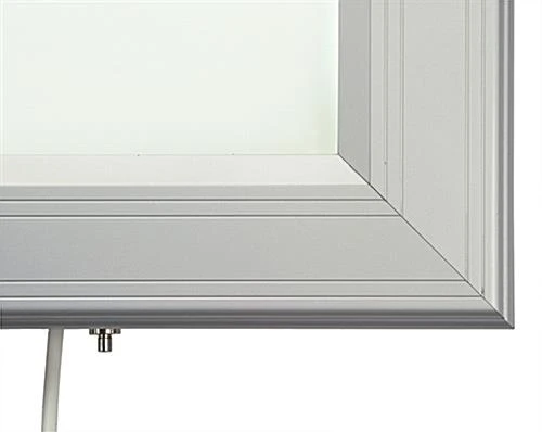 18 X 24 Outdoor LED Light Box For Wall, Swing Open - Silver - Image 3