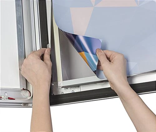 18 X 24 Outdoor LED Light Box For Wall, Swing Open - Silver - Image 4