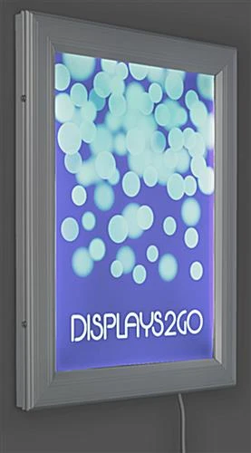 18 X 24 Outdoor LED Light Box For Wall, Swing Open - Silver - Image 6