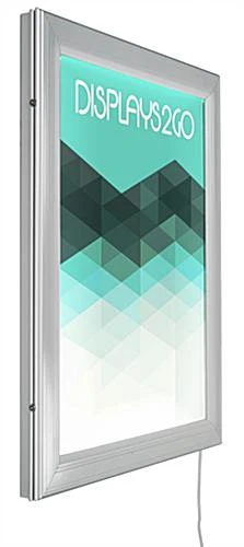 22 X 28 Outdoor LED Light Box For Wall, Swing Open - Silver