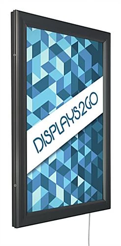 24 X 36 Outdoor LED Light Box For Wall, Swing Open - Black