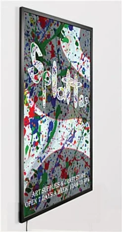 36 X 48 LED Light Box With Hanging Line For Windows, Snap Open - Black