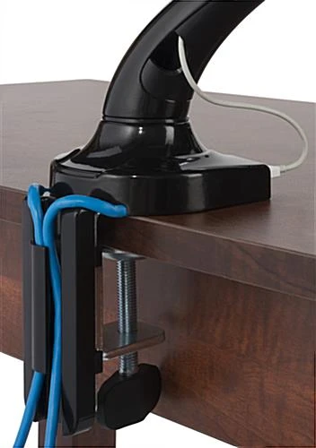 Desktop Monitor Stand W/ Articulating Arm, Fits 13-27" Screen - Black - Image 4