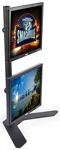 Vertical Monitor Stand Can Mount Two 13"-27" Flat Screen Displays