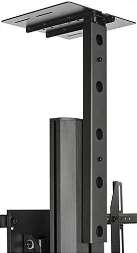 TV Stand With Power Outlets, Monitors 30" - 84”, Camera & Accessory Shelf – Black - Image 8