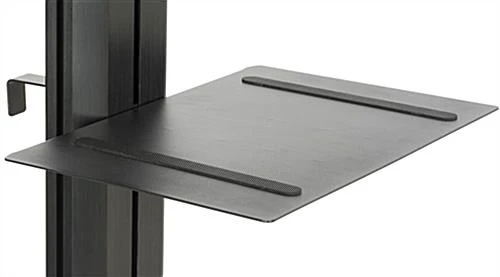 TV Stand With Power Outlets, Monitors 30" - 84”, Camera & Accessory Shelf – Black - Image 10