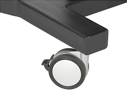 Rolling TV Stand, Fits 10 - 24" Screens, Power Outlets, Keyboard & CPU Holder – Black - Image 12