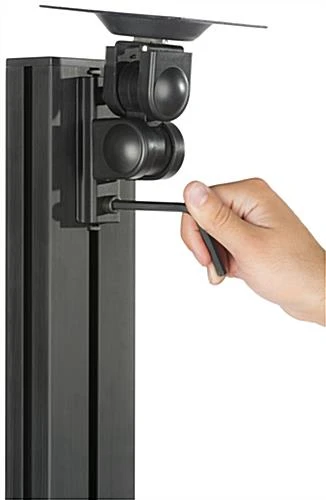 Rolling TV Stand, Fits 10 - 24" Screens, Power Outlets, Keyboard & CPU Holder – Black - Image 6