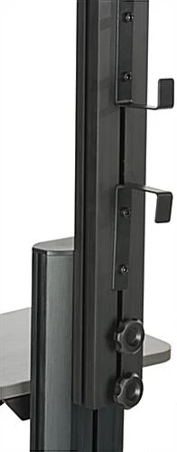 Rolling TV Stand, Fits 10 - 24" Screens, Power Outlets, Keyboard & CPU Holder – Black - Image 7