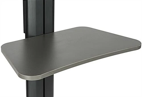 Rolling TV Stand, Fits 10 - 24" Screens, Power Outlets, Keyboard & CPU Holder – Black - Image 9