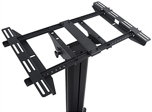 TV Stand For Floor With Flat Base, Fits 32”-55” Monitors, Tilting Bracket- Black - Image 5