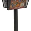 QueuePole Round 39" Stanchion Posts W/ 2 Pockets, Rope Not Included - Black