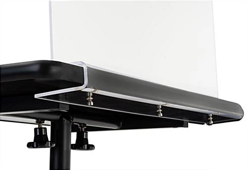 Sneeze Shield For Flat Surfaces Up To 0.75” Thick, Acrylic, Screw-On - Clear - Image 3