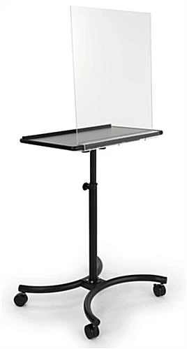 Sneeze Shield For Flat Surfaces Up To 0.75” Thick, Acrylic, Screw-On - Clear