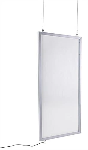 36 X 72 LED Light Box For Windows, Double Sided, Hanging Kit Sold Separate - Silver - Image 2