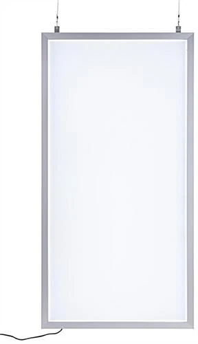 36 X 72 LED Light Box For Windows, Double Sided, Hanging Kit Sold Separate - Silver