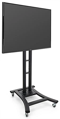 Black LED TV Stand Features 8 Height Adjustments And A Tilting Bracket - Image 4