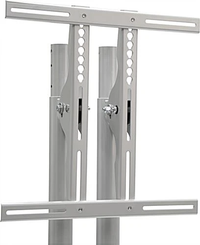 TV Stand W/ Wheels, Fits Monitors 32”-65”, Collapsible W/ Travel Case – Silver - Image 3