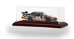 18"w Model Display Case W/ MDF Cherry Base & Lift-Off Acrylic Top - Clear