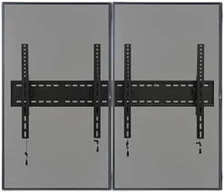 Video Wall Mount For (2) 30" - 60" TV Screens, Portrait, Tilting Bracket - Black