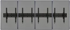 Video Wall Mount For (4) 30" - 60" TV Screens, Portrait, Tilting Bracket - Black