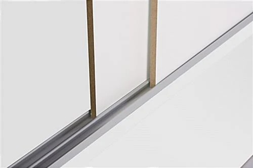 Retail Counter W/ White Finish, Adjustable Tempered Glass Shelves & Sliding Doors - Image 4