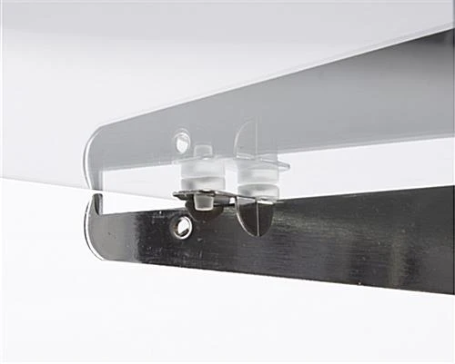 Retail Counter W/ White Finish, Adjustable Tempered Glass Shelves & Sliding Doors - Image 5