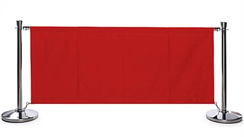 Café Barrier System W/ 7 Banners & 8 Stanchions - Red