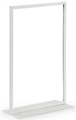 11 X 17 Sign Holder For Counter, Double Sided, Weighted Base - White