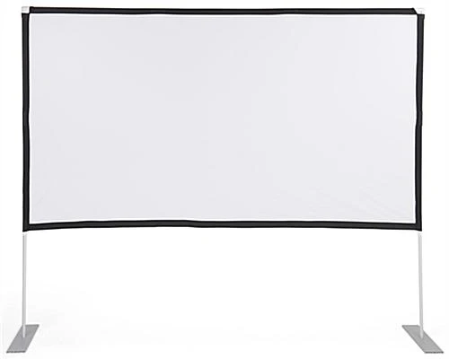 88 X 78 Projector Screen W/ Outdoor Stand & Ground Stakes, 100 In. Diagonal - White - Image 2