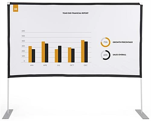 88 X 78 Projector Screen W/ Outdoor Stand & Ground Stakes, 100 In. Diagonal - White - Image 3