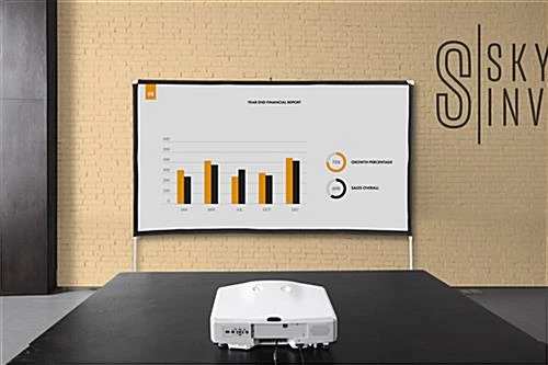 88 X 78 Projector Screen W/ Outdoor Stand & Ground Stakes, 100 In. Diagonal - White - Image 7