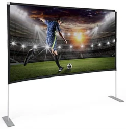 88 X 78 Projector Screen W/ Outdoor Stand & Ground Stakes, 100 In. Diagonal - White