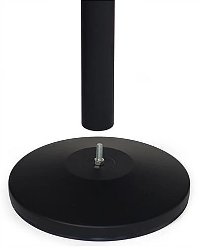QueuePole.Economy 41.5" Black Stanchion Post W/ Retractable Belt - 1 Color Printing - Image 5