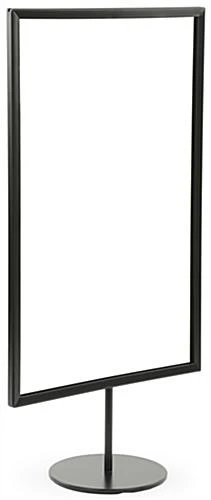 11 X 17 Sign Holder For Counter, Double Sided, Round Weighted Base - Black