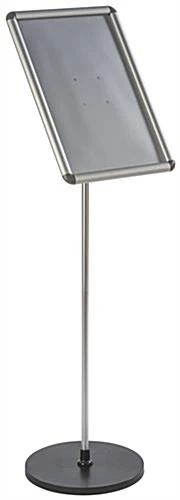 11 X 17 Sign Stand For Floor, Tilting, Snap Open - Silver