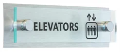 Workshop Series 8 X 2 Door Sign W/ Acrylic Plates, Standoffs & Film Sheets – Silver