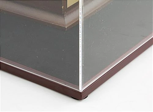 Sports Display Case W/ Lift-Off Acrylic Top & Mahogany Base - Image 3