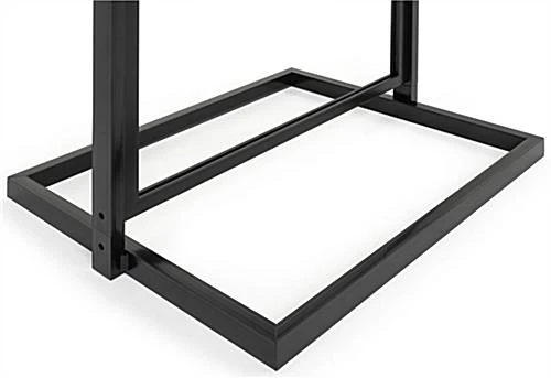 Floor Standing Sneeze Shield With Clear Acrylic Panel, Top Loading - Black - Image 4