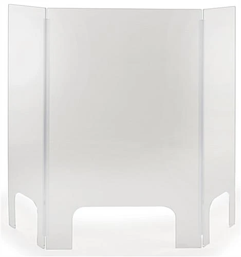 Countertop Sneeze Shield, Acrylic, Three Panels - Clear - Image 2