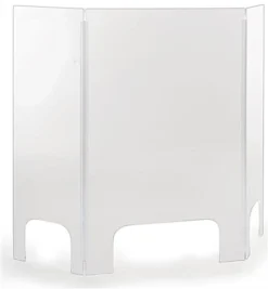 Countertop Sneeze Shield, Acrylic, Three Panels - Clear