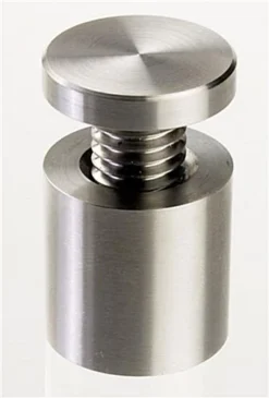 1 X 1 Through Grip Standoffs, Round, Stainless Steel, Set Of 4 - Silver