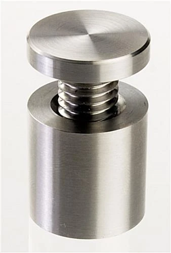 1 X 1 Through Grip Standoffs, Round, Stainless Steel, Set Of 4 - Silver