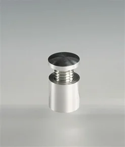 5/8 X 5/8 Through Grip Standoffs, Round, Aluminum, Set Of 4 - Silver