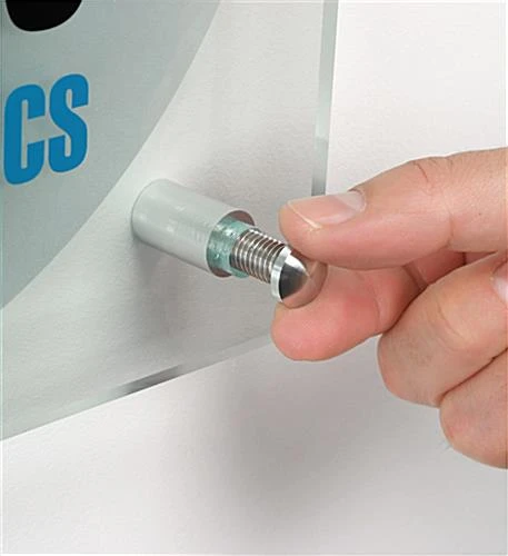 5/8 X 1 Through Grip Standoffs, Round, Aluminum, Set Of 4 - Silver - Image 4