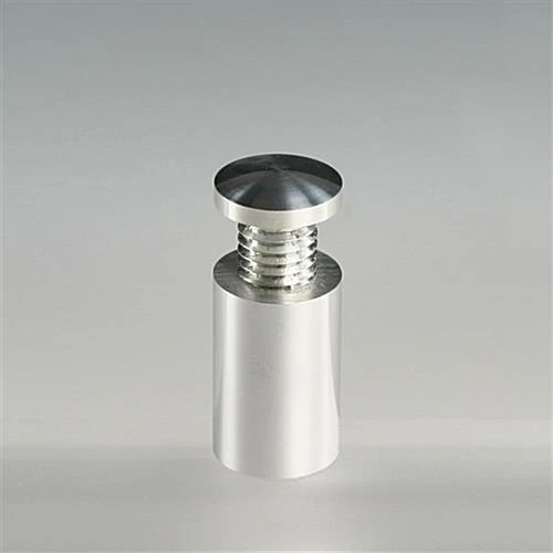 5/8 X 1 Through Grip Standoffs, Round, Aluminum, Set Of 4 - Silver